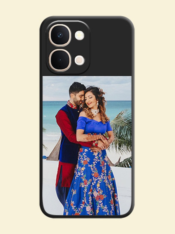 Image Upload With Space Black Color On Custom Soft Matte Mobile Back Cover - Vivo Y51 Pro 5G