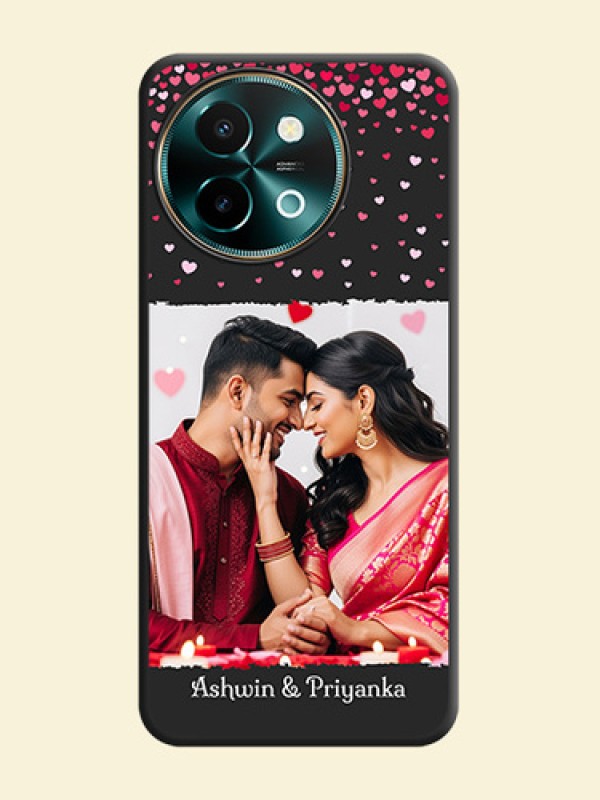 Fall in Love with Your Partner on Photo On Space Black Custom Soft Matte Mobile Back Cover - Vivo Y58 5G