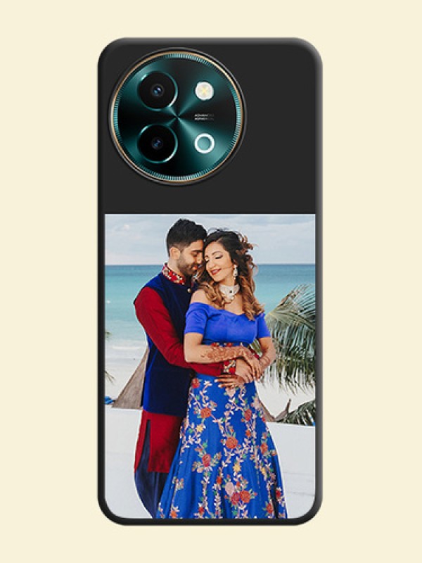 Image Upload With Space Black Color On Custom Soft Matte Mobile Back Cover - Vivo Y58 5G