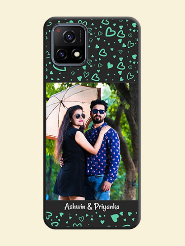 Sea Green Indefinite Love Pattern on Photo on Space Black Soft Matte Mobile Cover - Vivo Y72 5G