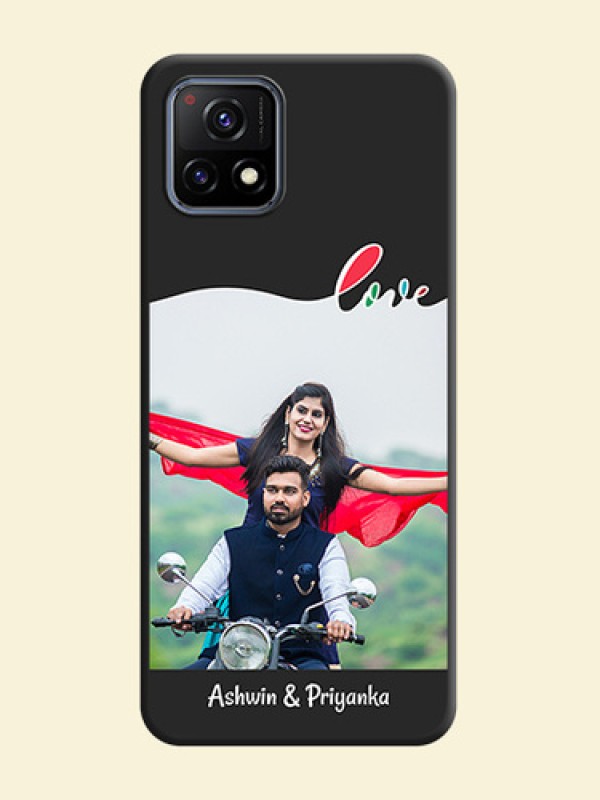 Fall in Love Pattern with Picture on Photo on Space Black Soft Matte Mobile Case - Vivo Y72 5G