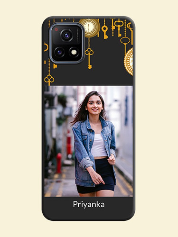 Decorative Design with Text on Space Black Custom Soft Matte Back Cover - Vivo Y72 5G