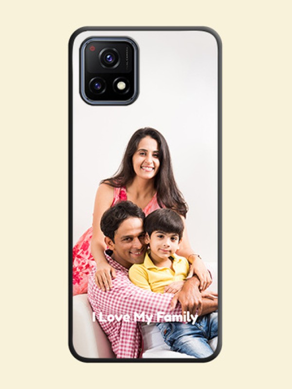 Full Single Pic Upload With Text On Space Black Personalized Soft Matte Phone Covers -Vivo Y72 5G