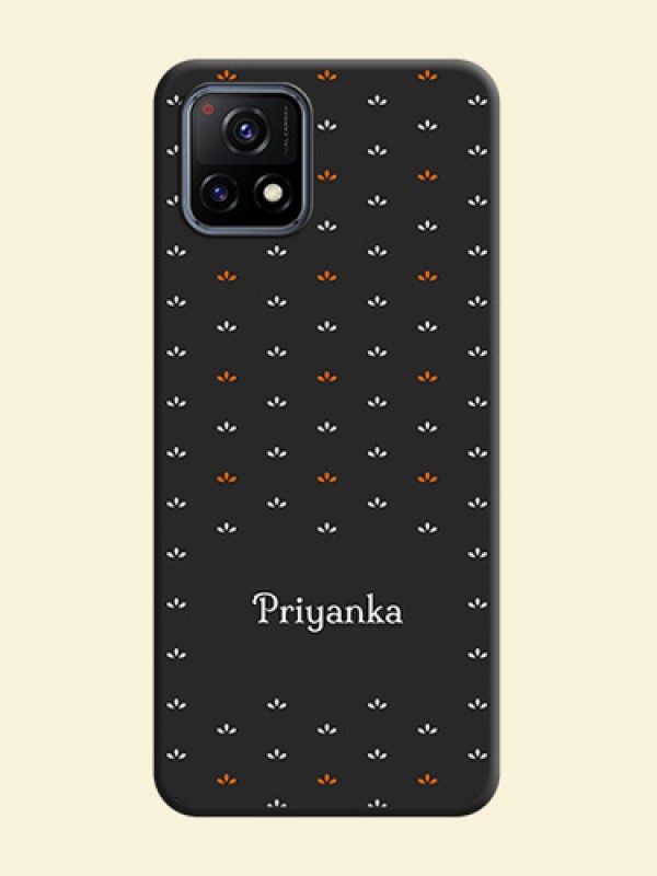 Simple Pattern With Custom Text On Space Black Personalized Soft Matte Phone Covers -Vivo Y72 5G