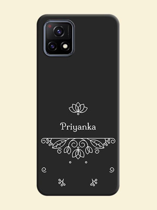 Lotus Garden Custom Text On Space Black Personalized Soft Matte Phone Covers -Vivo Y72 5G