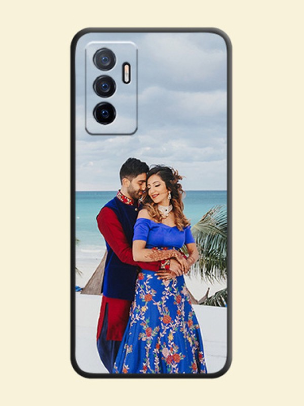 Full Single Pic Upload On Space Black Personalized Soft Matte Phone Covers -Vivo Y75 4G