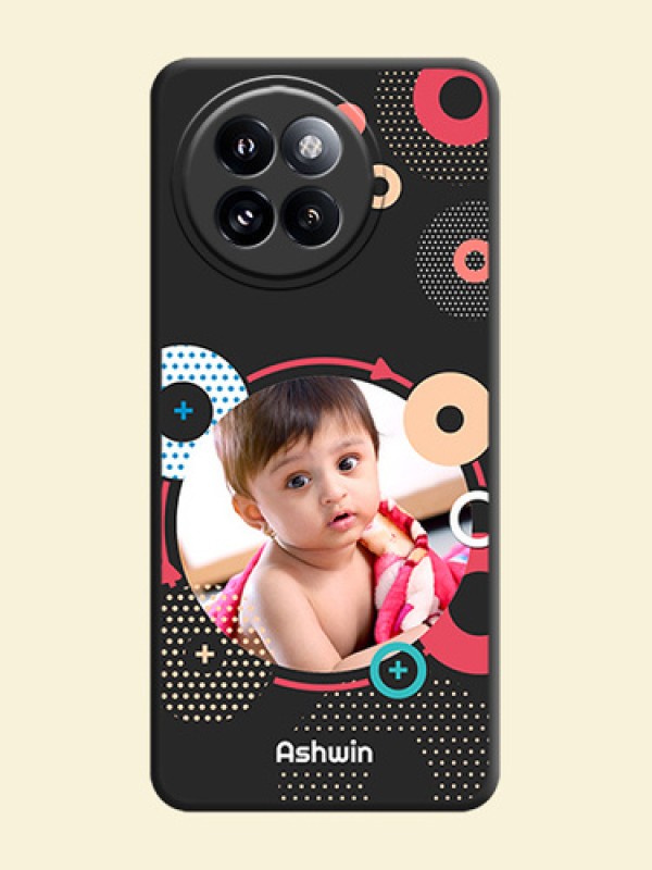 Multicoloured Round Image On Space Black Custom Soft Matte Mobile Back Cover - Xiaomi 14 Civi