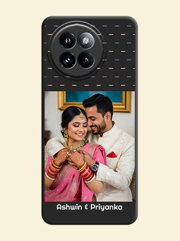 Line Pattern Design with Text On Space Black Custom Soft Matte Mobile Back Cover - Xiaomi 14 Civi