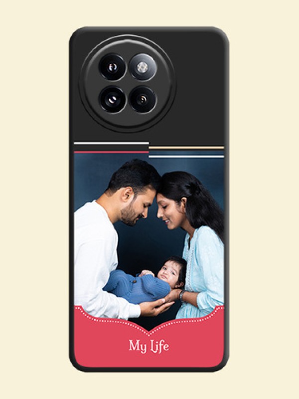 Classic Plain Design with Name On Space Black Custom Soft Matte Mobile Back Cover - Xiaomi 14 Civi