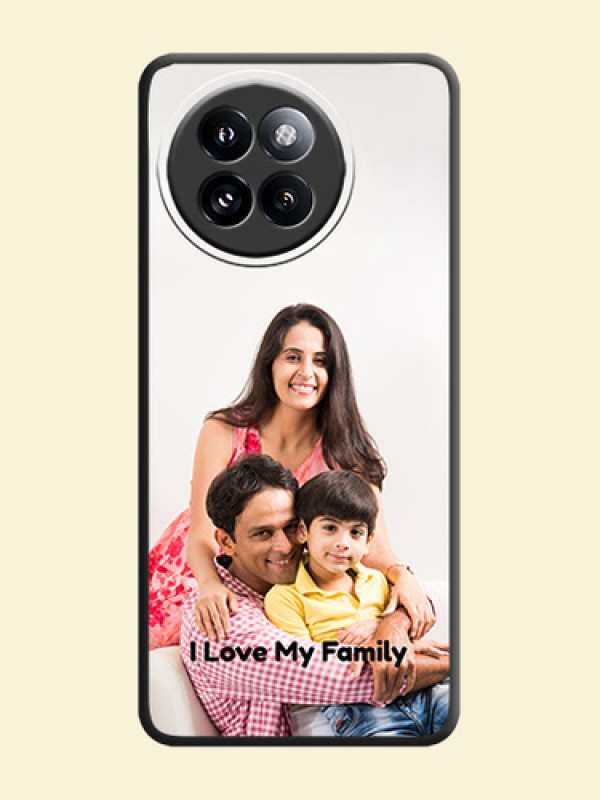 Full Single Pic Upload With Text On Space Black Custom Soft Matte Mobile Back Cover - Xiaomi 14 Civi