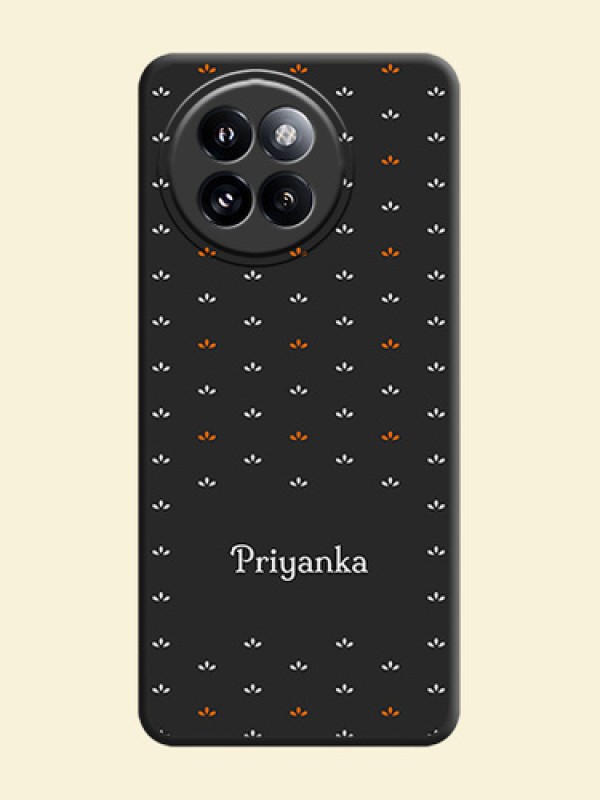Simple Pattern With Custom Text On Space Black Custom Soft Matte Mobile Back Cover - Xiaomi 14 Civi