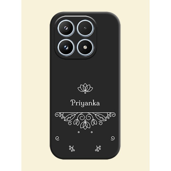 Lotus Garden Custom Text On Space Black Custom Soft Matte Mobile Back Cover - Xiaomi 17 5G