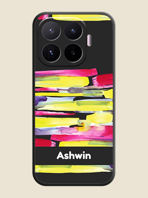 Brush Coloured On Space Black Custom Soft Matte Mobile Back Cover - Xiaomi 17T 5G