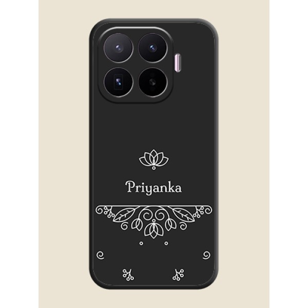 Lotus Garden Custom Text On Space Black Custom Soft Matte Mobile Back Cover - Xiaomi 17T 5G
