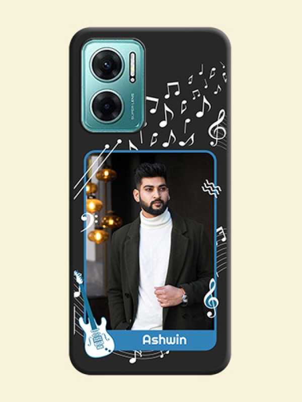 Musical Theme Design with Text on Photo on Space Black Soft Matte Mobile Case - Xiaomi Redmi 11 Prime 5G