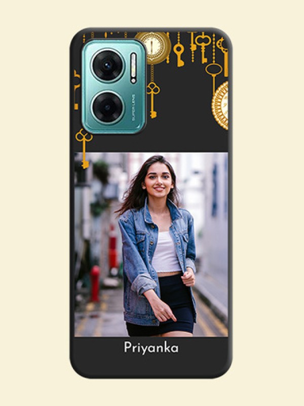 Decorative Design with Text on Space Black Custom Soft Matte Back Cover - Xiaomi Redmi 11 Prime 5G