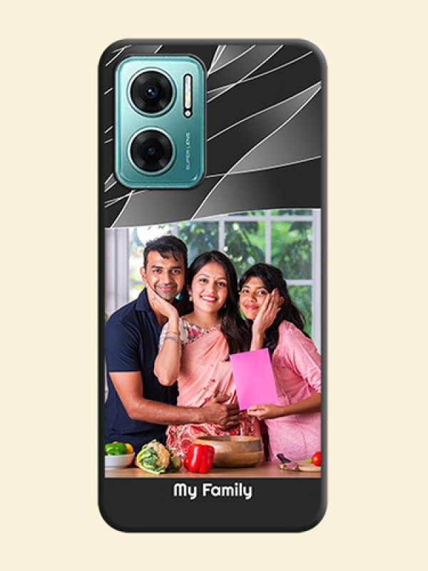 Mixed Wave Lines on Photo on Space Black Soft Matte Mobile Cover - Xiaomi Redmi 11 Prime 5G