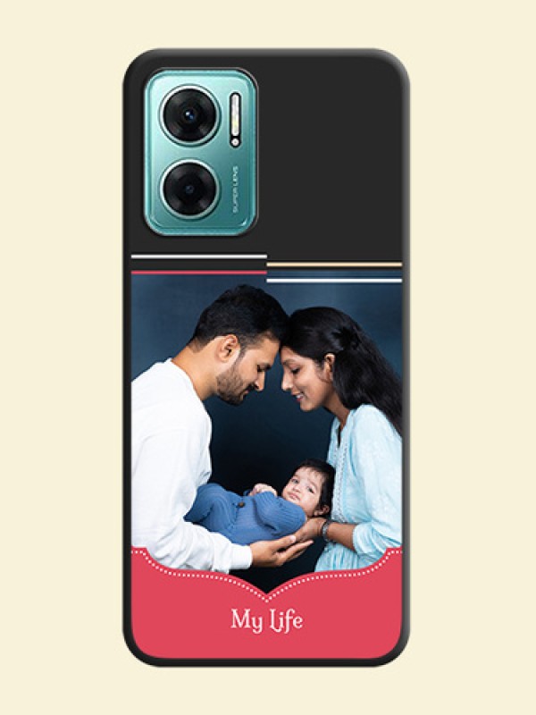 Classic Plain Design with Name on Photo on Space Black Soft Matte Phone Cover - Xiaomi Redmi 11 Prime 5G