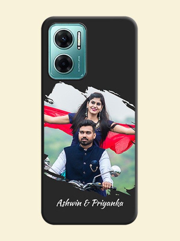 Grunge Brush Strokes on Photo on Space Black Soft Matte Back Cover - Xiaomi Redmi 11 Prime 5G
