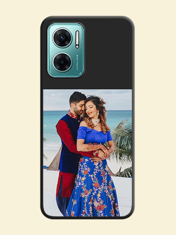 Image Upload With Space Black Color On Custom Soft Matte Mobile Back Cover - Xiaomi Redmi 11 Prime 5G