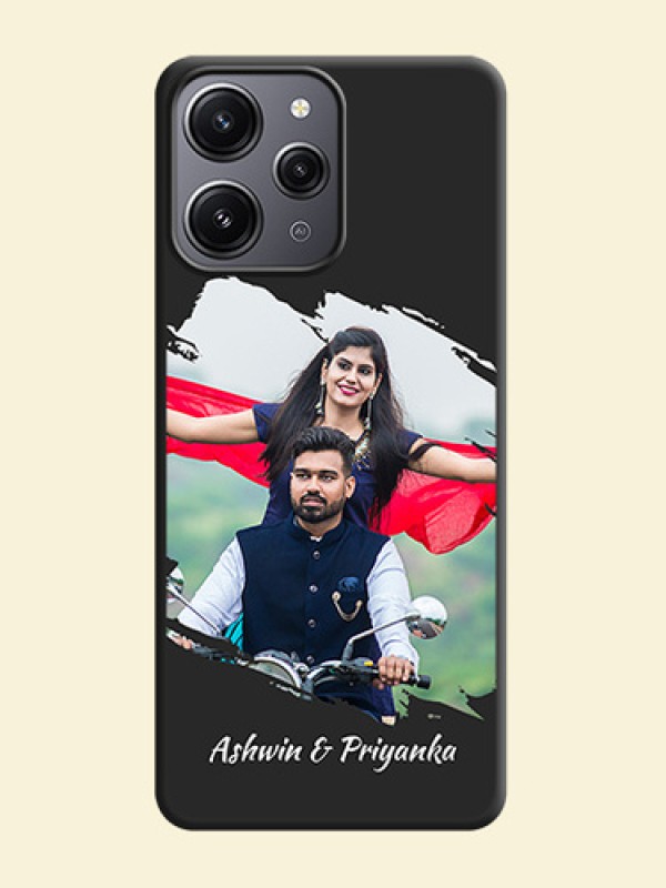 Grunge Brush Strokes - Photo on Space Black Soft Matte Back Cover - Redmi 12 4G