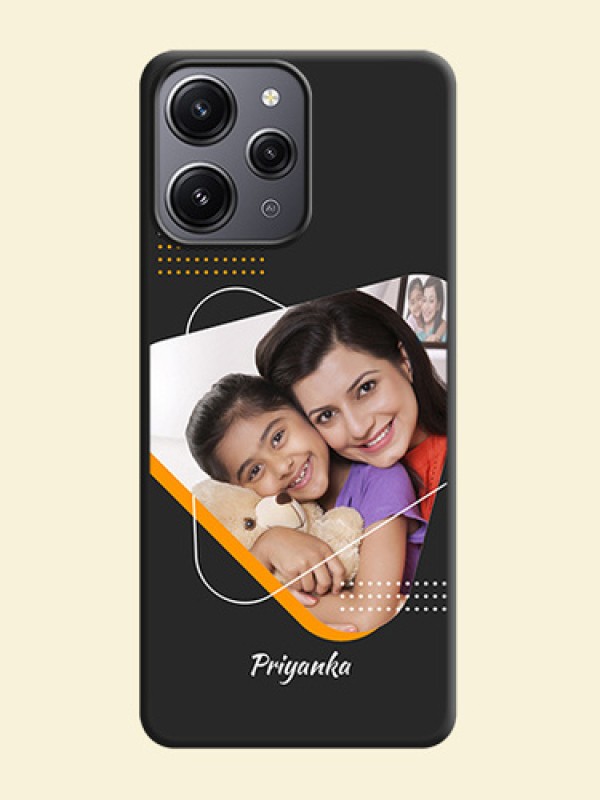 Yellow Triangle - Photo on Space Black Soft Matte Phone Cover - Redmi 12 4G