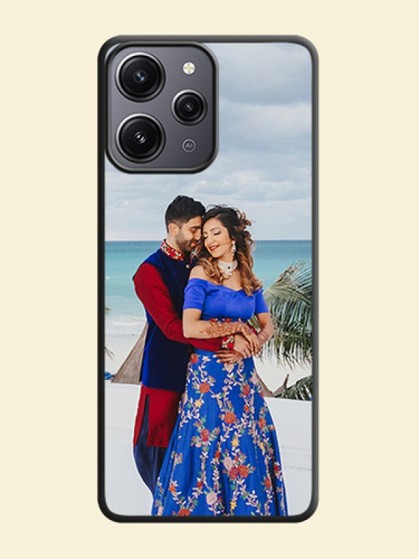 Full Single Pic Upload On Space Black Personalized Soft Matte Phone Covers - Redmi 12 4G