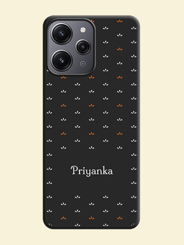 Simple Pattern With Custom Text On Space Black Personalized Soft Matte Phone Covers - Redmi 12 4G