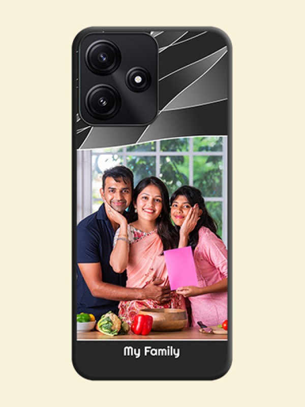 Mixed Wave Lines - Photo on Space Black Soft Matte Mobile Cover - Redmi 12 5G