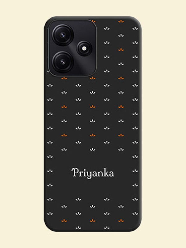 Simple Pattern With Custom Text On Space Black Personalized Soft Matte Phone Covers - Redmi 12 5G