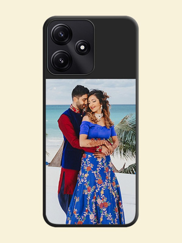 Image Upload With Space Black Color On Custom Soft Matte Mobile Back Cover - Xiaomi Redmi 12 5G