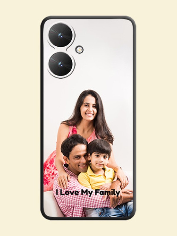 Full Single Pic Upload With Text On Space Black Custom Soft Matte Mobile Back Cover - Redmi 13C 5G