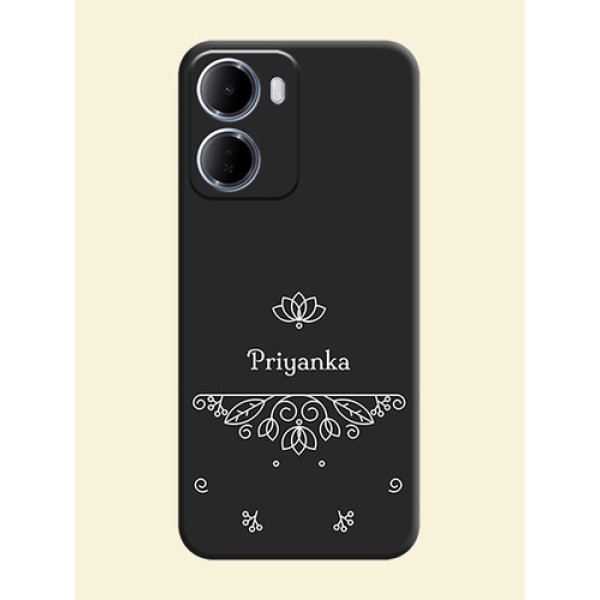 Lotus Garden Custom Text On Space Black Custom Soft Matte Mobile Back Cover - Xiaomi Redmi 15A 5G