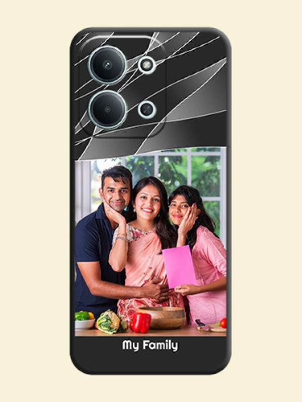 Mixed Wave Lines on Photo On Space Black Custom Soft Matte Mobile Back Cover - Xiaomi Redmi 15C 5G