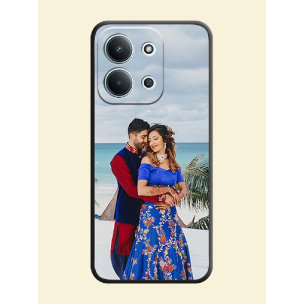 Full Single Pic Upload On Space Black Custom Soft Matte Mobile Back Cover - Xiaomi Redmi 15C 5G Full Single Pic Upload On Space Black Custom Soft Matte Mobile Back Cover - Xiaomi Redmi 15C 5G
