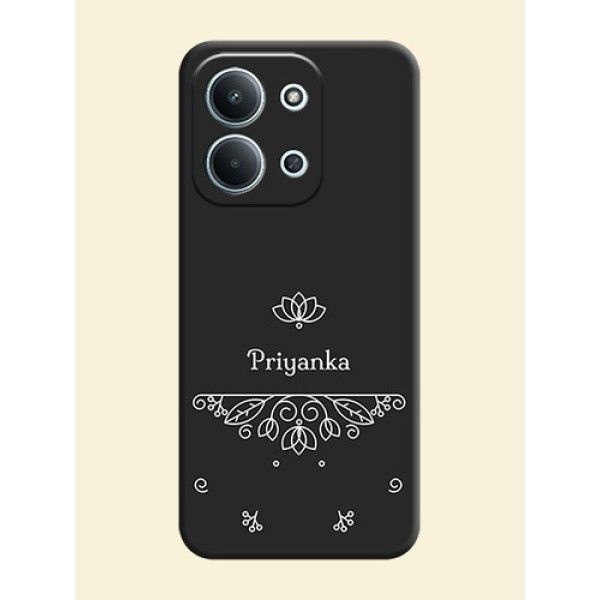 Lotus Garden Custom Text On Space Black Custom Soft Matte Mobile Back Cover - Xiaomi Redmi 15C 5G