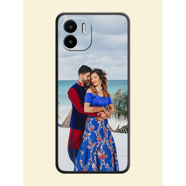 Full Single Pic Upload On Space Black Personalized Soft Matte Phone Covers -Xiaomi Redmi A2