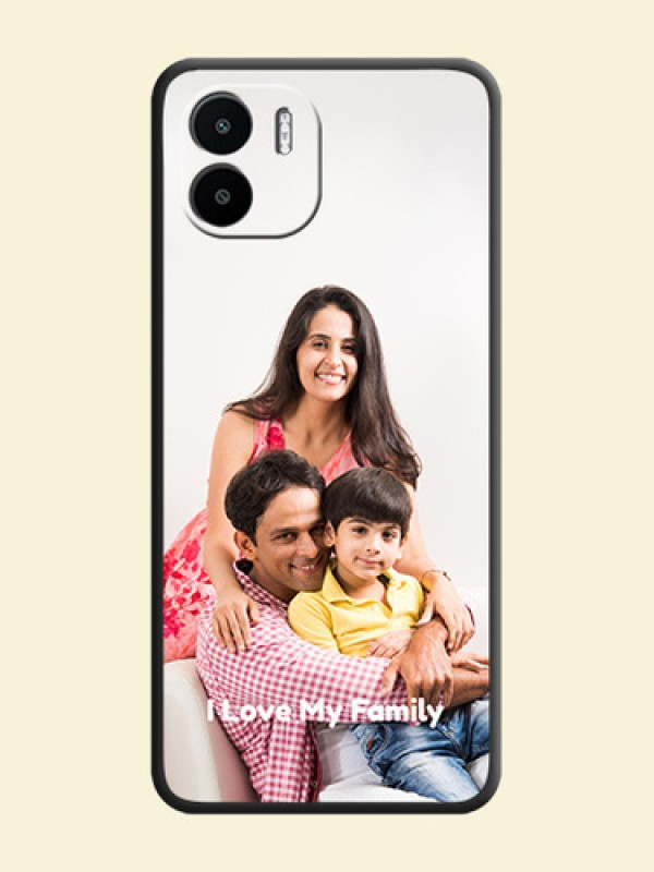Full Single Pic Upload With Text On Space Black Personalized Soft Matte Phone Covers -Xiaomi Redmi A2