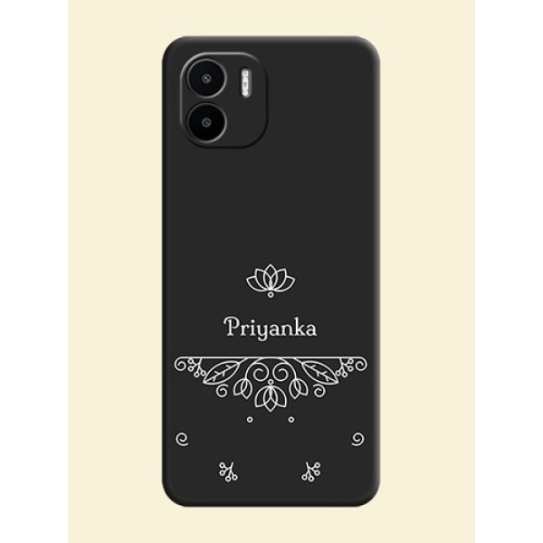 Lotus Garden Custom Text On Space Black Personalized Soft Matte Phone Covers -Xiaomi Redmi A2