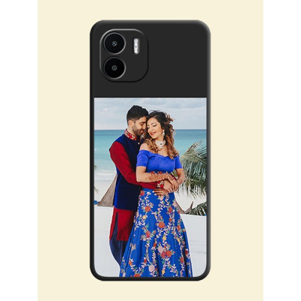 Image Upload With Space Black Color On Custom Soft Matte Mobile Back Cover - Xiaomi Redmi A2