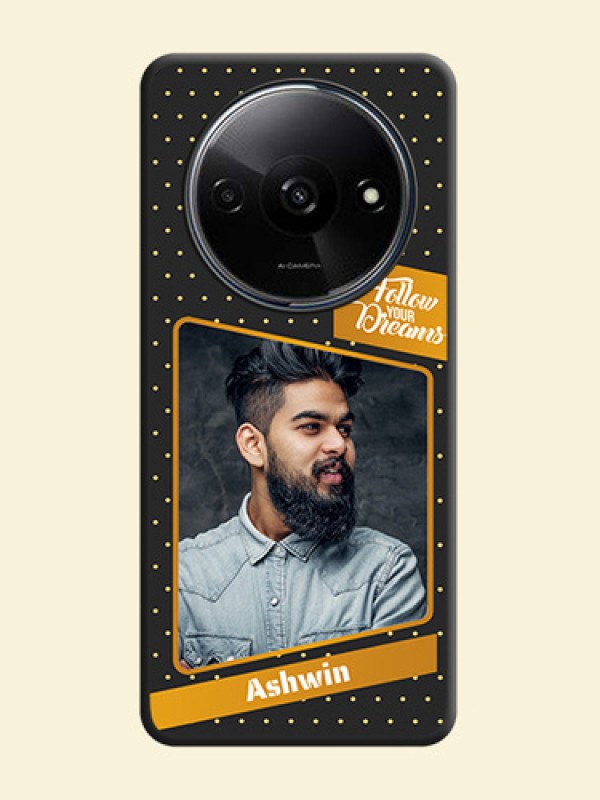 Follow Your Dreams with White Dots on Space Black Custom Soft Matte Phone Cases - Redmi A3