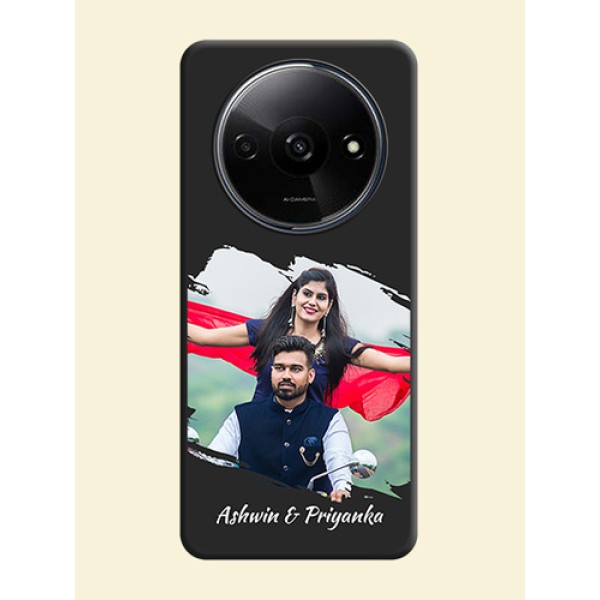 Grunge Brush Strokes - Photo on Space Black Soft Matte Back Cover - Redmi A3
