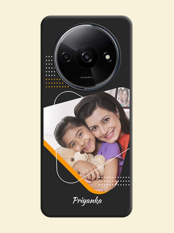 Yellow Triangle - Photo on Space Black Soft Matte Phone Cover - Redmi A3