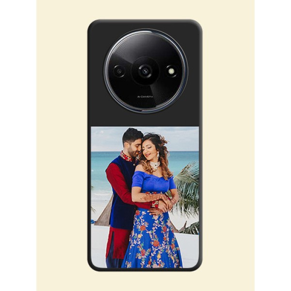 Image Upload With Space Black Color On Custom Soft Matte Mobile Back Cover - Xiaomi Redmi A3