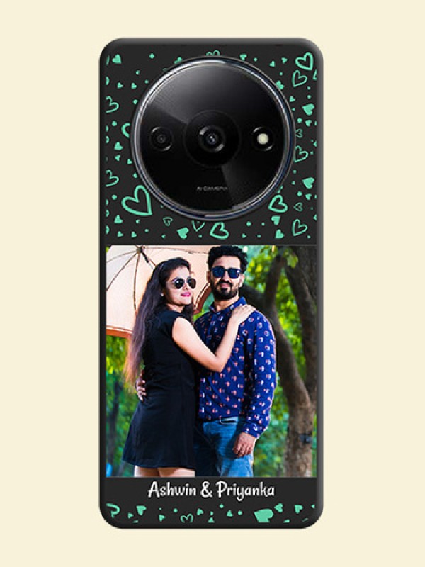 Sea Green Indefinite Love Pattern on Photo On Space Black Custom Soft Matte Mobile Back Cover - Redmi A3X
