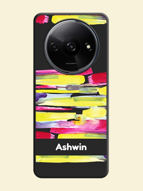 Brush Coloured On Space Black Custom Soft Matte Mobile Back Cover - Redmi A3X