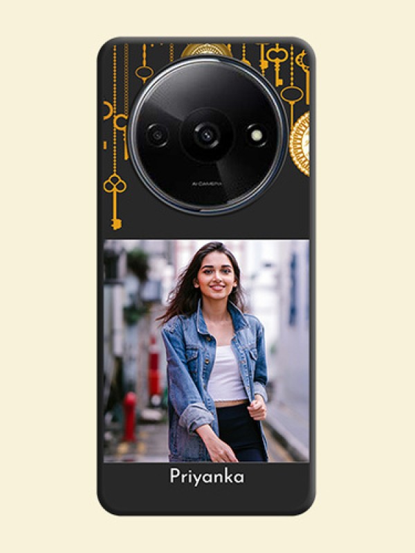 Decorative Design with Text On Space Black Custom Soft Matte Mobile Back Cover - Redmi A3X
