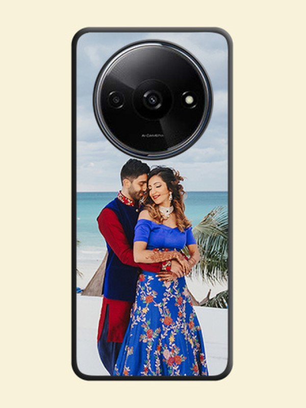 Full Single Pic Upload On Space Black Custom Soft Matte Mobile Back Cover - Redmi A3X