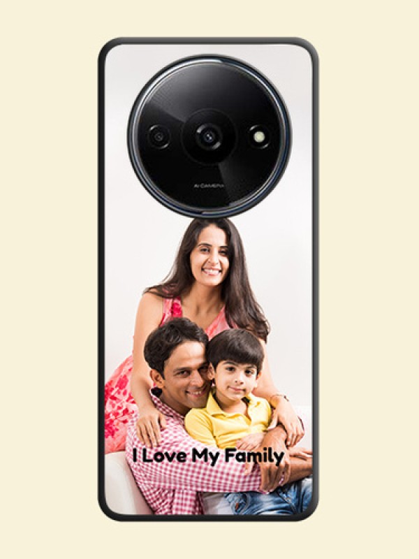 Full Single Pic Upload With Text On Space Black Custom Soft Matte Mobile Back Cover - Redmi A3X