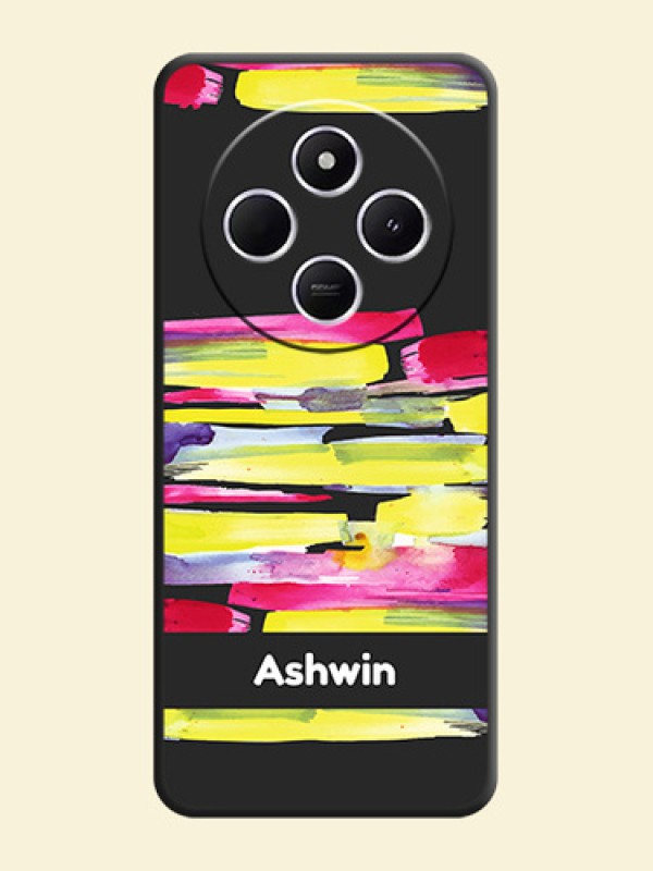 Brush Coloured On Space Black Custom Soft Matte Mobile Back Cover - Xiaomi Redmi A4 5G